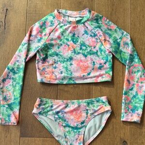Cat & Jack Vibrant Tie-Dye Rashguard Set